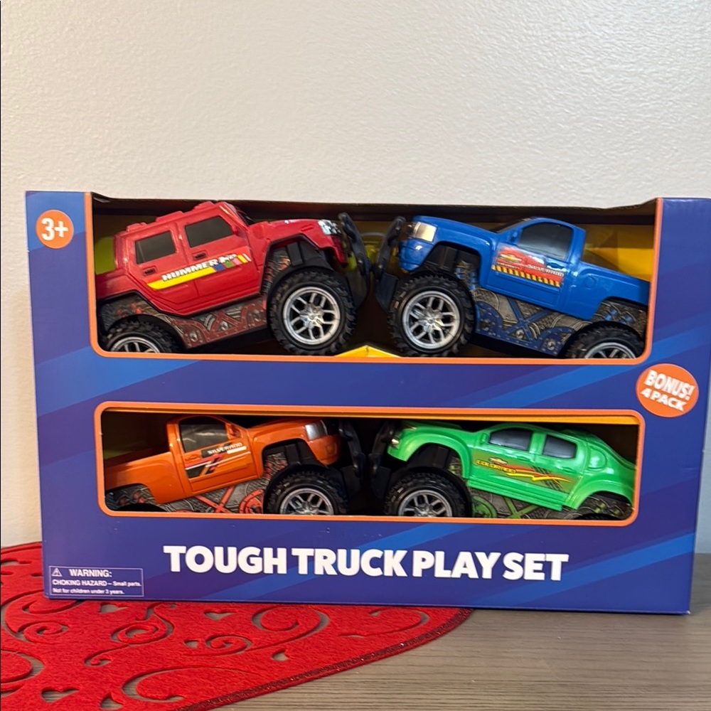 Tough Truck Play Set - Red, Blue, Orange, Green